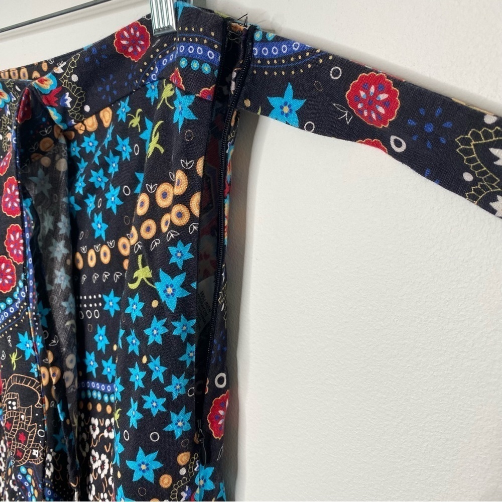 Context Exclusively at Lord & Taylor Floral Paisley Faux Wrap Linen Blend Skirt - Picture 14 of 16